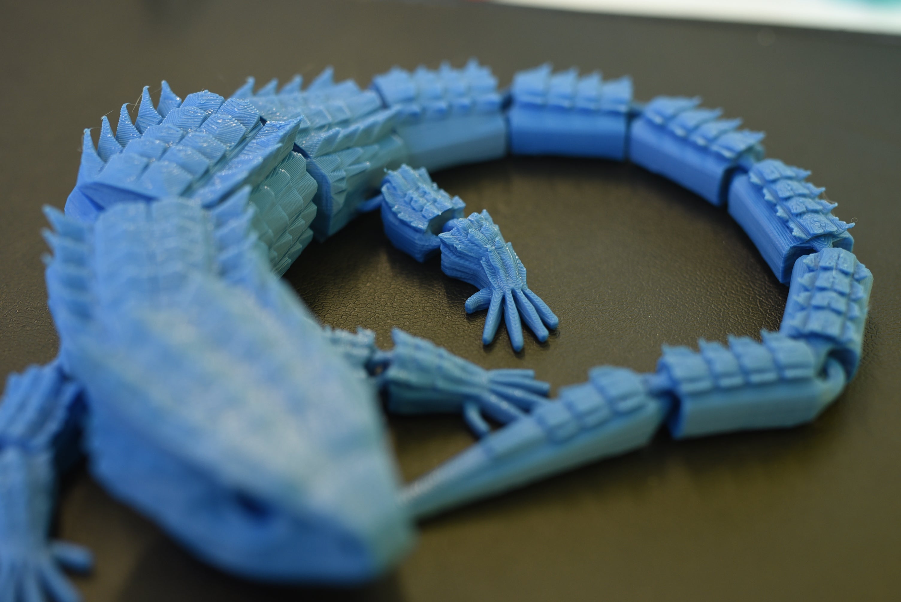 Articulated 3D Printed Dragon Toy | Flexible Fidget Dragon | Fantasy Desk Art Gift for Collectors & Creatives